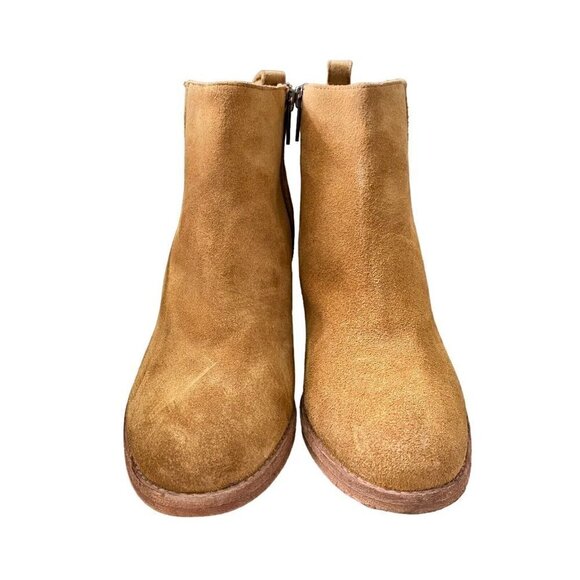 Frye Suede Alton Chelsea Boots Heels Brandy Brown Leather Women's Size 7 B - Picture 2 of 9
